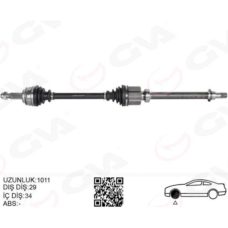 GVA ÖN AKS SAĞ RENAULT KADJAR 1.5 DCI A-T 15- (391000797R)