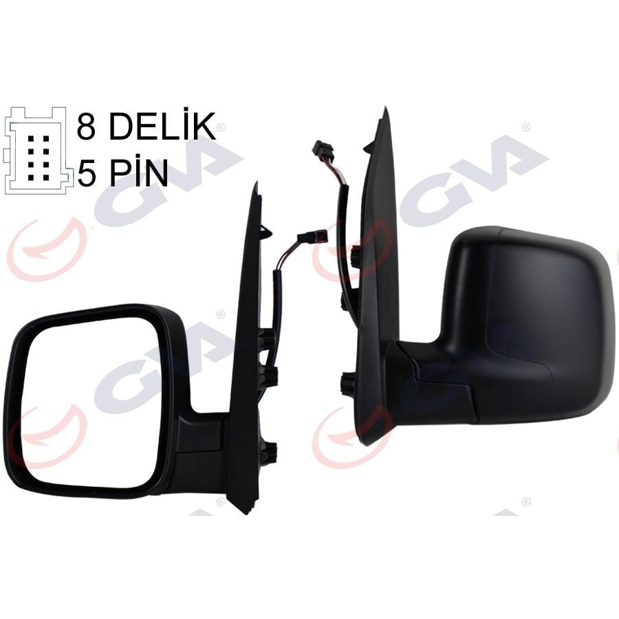 GVA DIŞ DİKİZ AYNASI SOL FIORINO-BIPPER-NEMO 07> ELEKTRİKLİ ISITMALI KONVEKS 5 FİŞ VM-6115EHL (735460571)