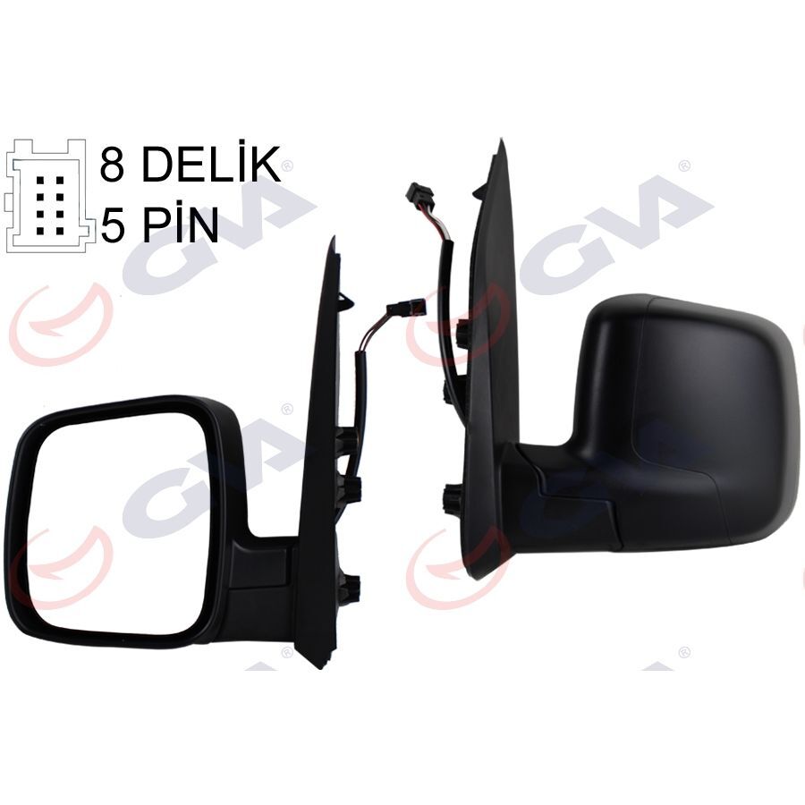 GVA DIŞ DİKİZ AYNASI SOL FIORINO-BIPPER-NEMO 07> ELEKTRİKLİ ISITMALI KONVEKS 5 FİŞ VM-6115EHL (735460571)
