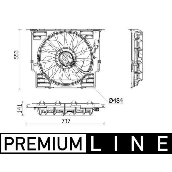 MAHLE FAN MOTORU PREMIUM LINE BMW G30 F90 G31 B47 D20 (17428472266)