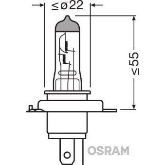 OSRAM AMPUL 12V H4 60/55W 43T TIRNAKLI KOLORMATİK-ALLSEASON SUP.SERİ 30 FAZLA TÜM HAVA KOŞULLARI İÇİN (002575100000)