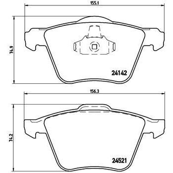 BREMBO ON FREN BALATASI GALAXY S MAX 06>15 VOLVO S60 II 10>15 S80 II V60 V70 III 10> XC70 II 07> (1916761)