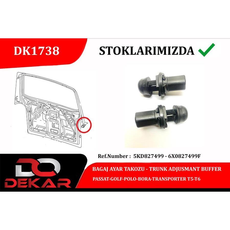 DEKAR BAGAJ AYAR TAKOZ PASSAT-GOLF-POLO-BORA-TRANSPORTER T5-T6 (5KD827499)