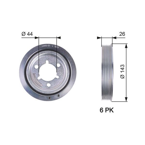 GATES KRANK KASNAĞI PEUGEOT P206-P207-P301-P307-PARTNER-BIPPER CITROEN BERLINGO-NEMO-C2-C3-C4-XSARA 1.4 1.6 I 16V 08> (0515.N0)