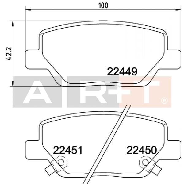 ART ARKA BALATA FIAT EGEA 16> 1.3D MTJ 1.4 1.6E-TORQ 1.6D MTJ (77367717)