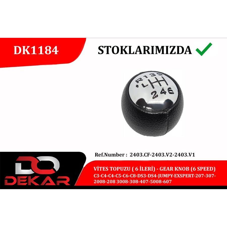 DEKAR VİTES TOPUZU 6 İLERİ C3-C4-C4-C5-C6-C8-DS3-DS4-JUMPY-EXSPERT-207-307-2008-208 3008-308-407-5008-6 (2403.CF)