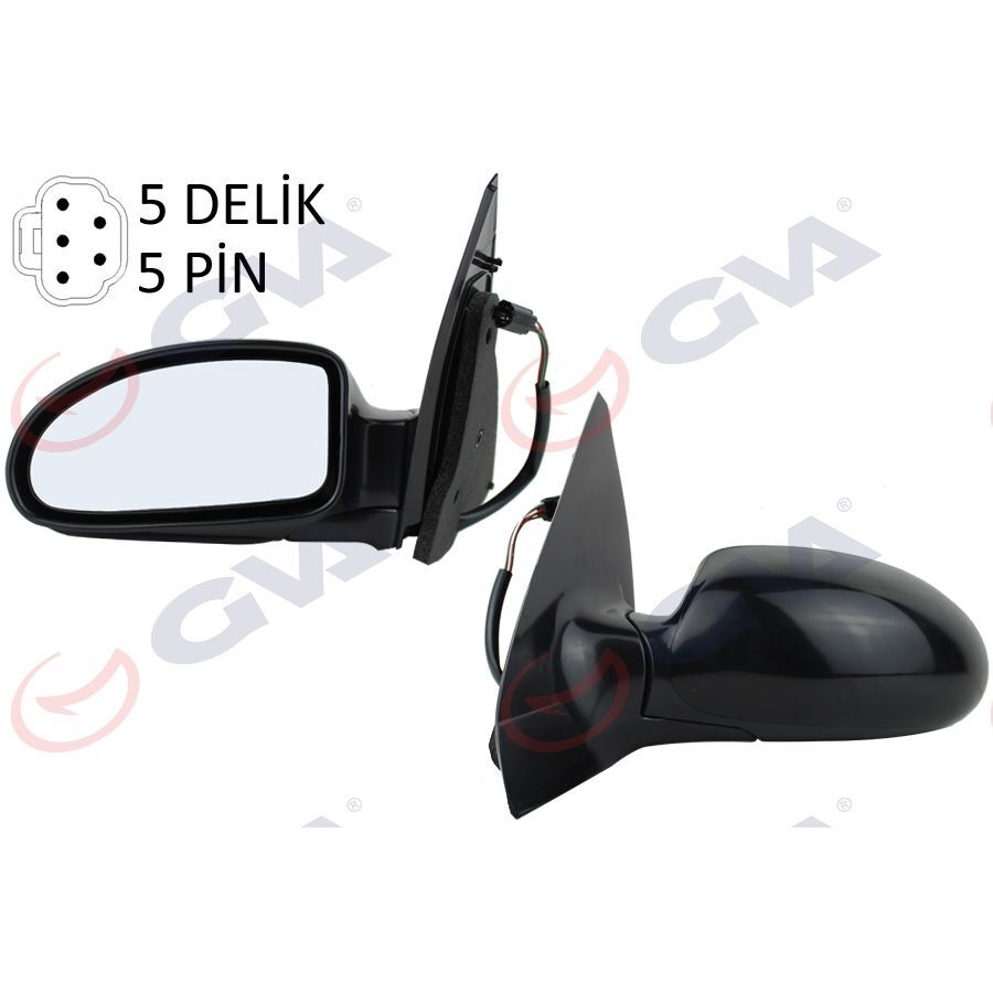 GVA DIŞ DİKİZ AYNASI SOL FORD FOCUS 98 > ELEKTRİKLİ ASTARLI DEĞİŞEN KAPAK 5PİN 5 FİŞ VM-319EHL (98AB17683HS)