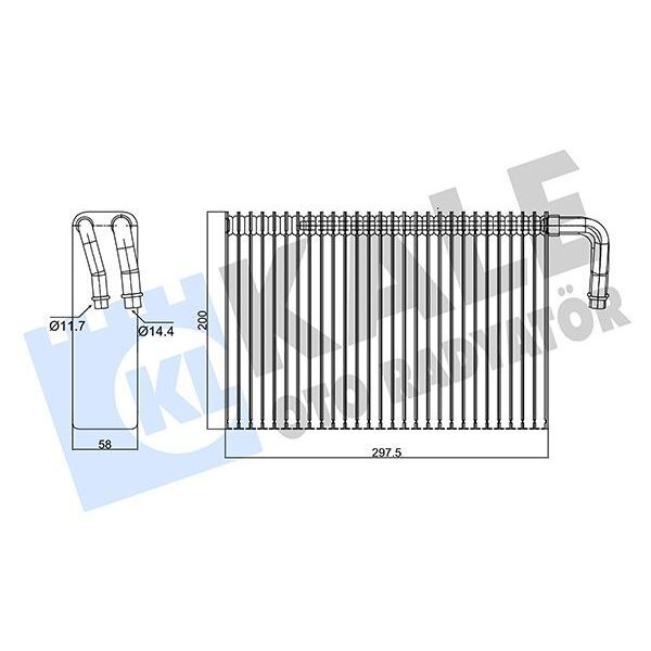 KALE RADYATOR EVAPORATOR BMW E39 E53 RANGE ROVER 3 VOGUE L322 02 12 (64118385560)