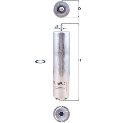 MAHLE YAKIT FILTRESI BMW M47 N47 M57 N57 E81 E82 E87 E88 E60 E61 F07 F10 F06 E65 E66 F01 E70 F15 E71 F16 (13327811401)