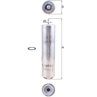 MAHLE YAKIT FILTRESI BMW M47 N47 M57 N57 E81 E82 E87 E88 E60 E61 F07 F10 F06 E65 E66 F01 E70 F15 E71 F16 (13327811401)