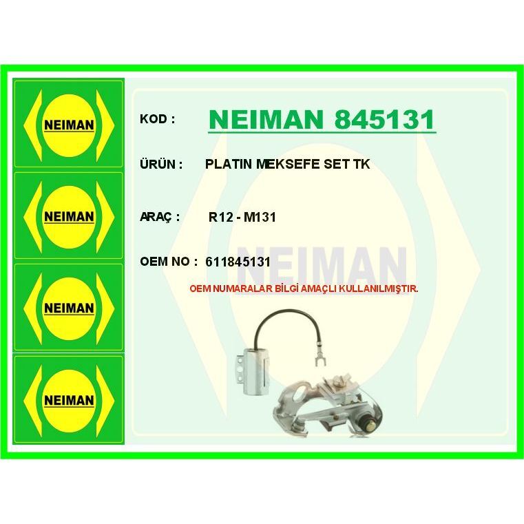 BESCHER PLATIN MEKSEFE SET TK R12 - M131 (611845131)
