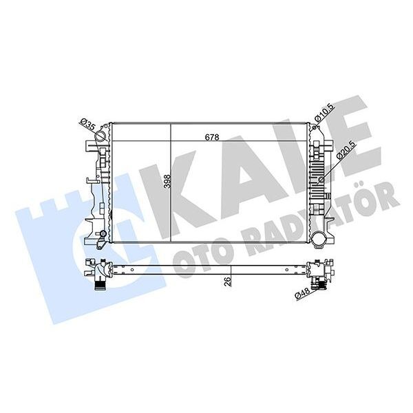 KALE RADYATOR MOTOR SU RADYATORU MERCEDES SPRINTER B906 . VW CRAFTER 30-35-50 678X398X26 (2E0121253A)