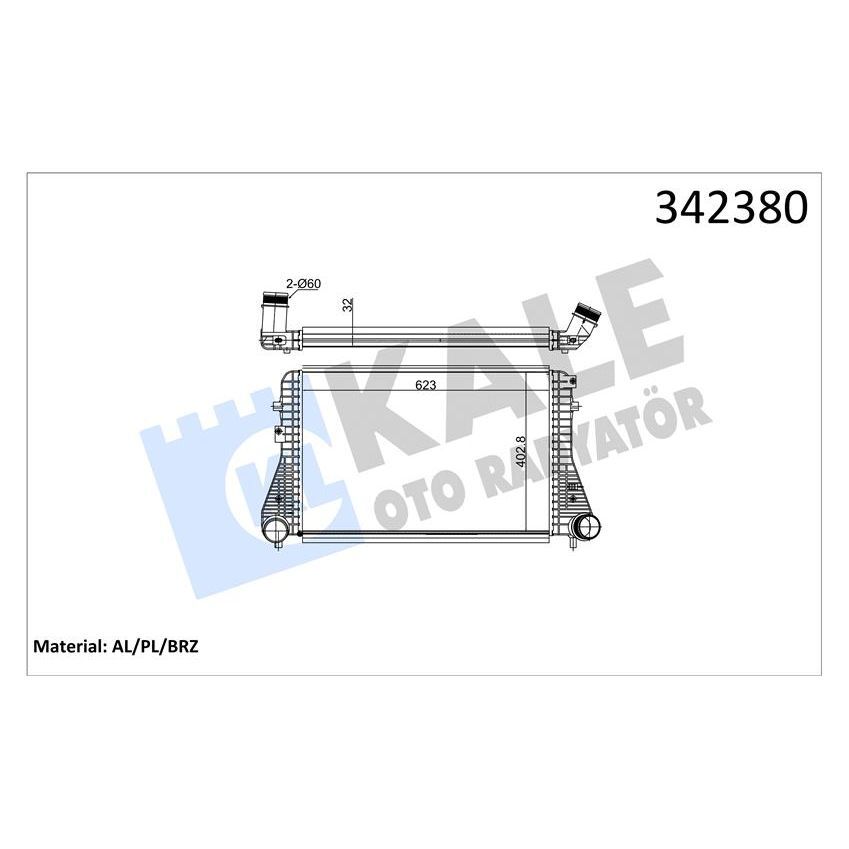 KALE RADYATOR TURBO RADYATÖRÜ INTERCOOLER VW CADDY III-GOLF VI AUDI A3-TT-LEON SKODA OCTAVIA AL-PL-BRZ (1K0145803AF)