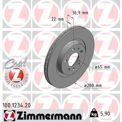 ZIMMERMANN ÖN FREN AYNASI GOLF IV 97-06 BORA 98-05 OCTAVIA 99 TOLEDO II-LEON 99-06 A3 99 280X22X5DLXHAVALI 986478852-DF2804-DF2804BP (1J0615301E)