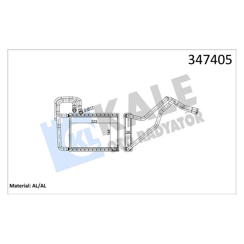 KALE RADYATOR KALORİFER RADYATÖRÜ KIA CERATO 1.5L D4FA CRDİ 05-06 1.6L G4ED BENZINLI 04-09 2.0L D4EA DIZEL 04-06 - ALEMİNYUM (971382F000)