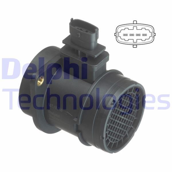 DELPHI HAVA KÜTLE ÖLÇER DEBİMETRE DOBLO 1.3JTD-BRAVO 1.9D MTJ-STILO 1.9 MTJ-FORD KA 1.3 TDCI (1542478)
