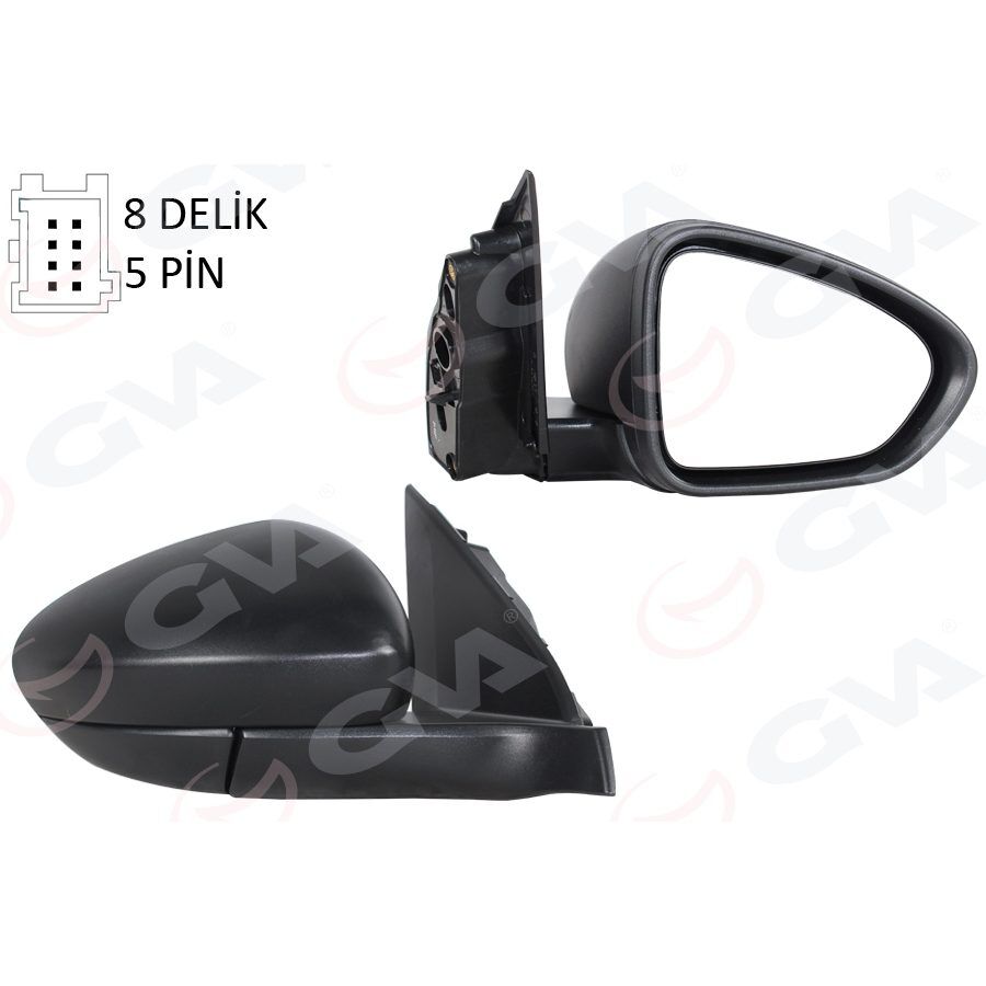 GVA DIŞ DİKİZ AYNASI SAĞ FIAT EGEA 14- TIPO 14- ELEKTRİKLİ SENSÖRÜLÜ KONVEKS (735656595)