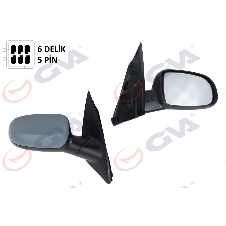 GVA DIŞ DİKİZ AYNASI SAĞ CORSA C 01> ELEKTRİKLİ ISITMALI ASTARLI KONVEKS 5 FİŞ VM-200EHPR (1426530)
