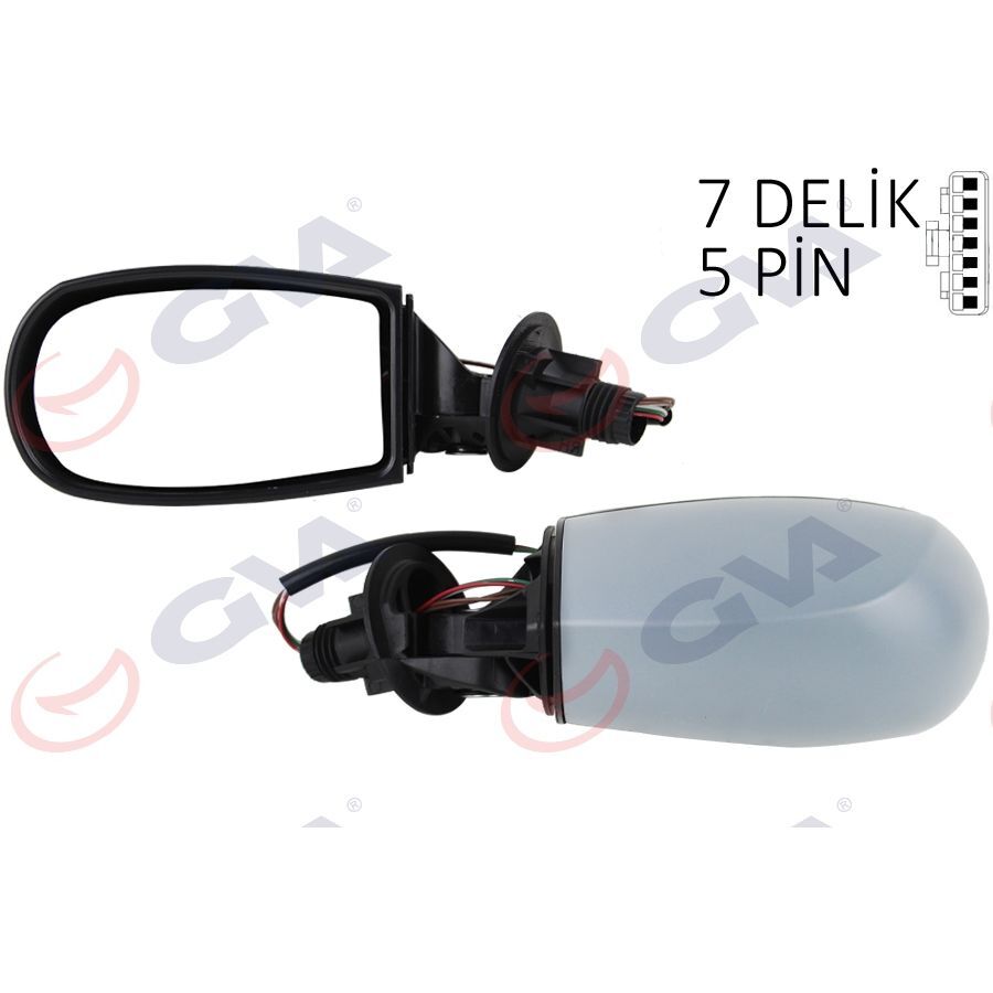GVA DIŞ DİKİZ AYNASI SOL PUNTO 04> ELEKTRİKLİ ISITMALI SİYAH ASTARLI KONVEKS VM-156EHPL (735273122)