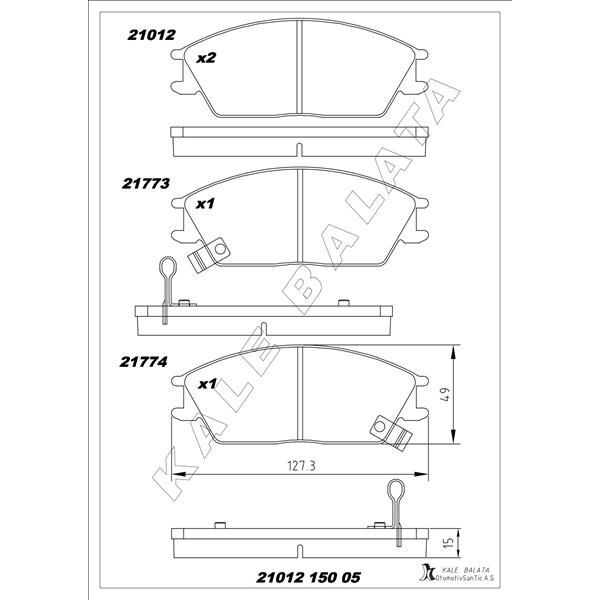 KALE BALATA ÖN FREN BALATA HYUNDAI ACCENT 1.3L 1.5L 1.6L BENZINLI 1.5L CRDI DIZEL 95-05 / GETZ 1.1L 1.3L 1.4L BE NZINLI 1.5L CRDI DIZEL 02-09 / EXCEL 90-95 / SCOUPE 92-96 (581011CA10)