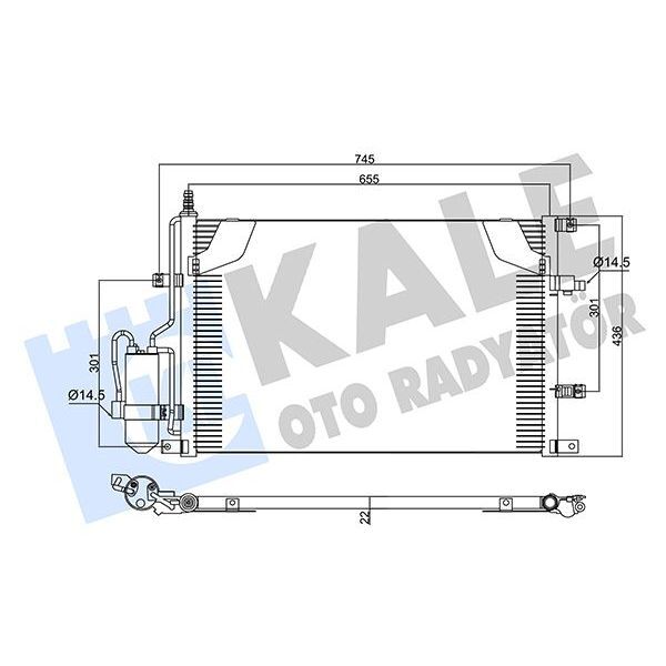 KALE RADYATOR KLİMA RADYATÖRÜ VOLVO S60 I 384 2.0T 00-10 S80 I 184 2.0T 98-06 V70 II 285 2.4 01-07 XC70 I CROSS COUNTRY 295 2.5T XC AWD 02-07 KURUTUCU İLE BRAZING AL-AL 655X436X22 (30676602)