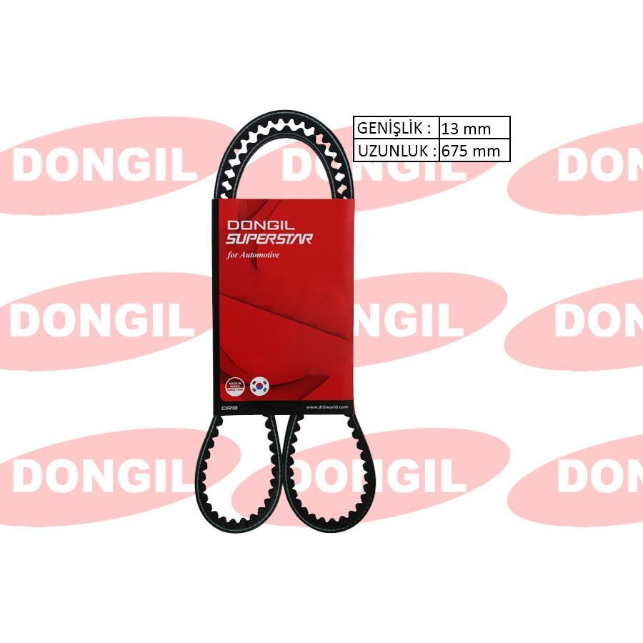 DONGIL V KAYIŞ TIRTILLI 13X675 HYUNDAI ACCENT ADMIRE 1.5L G4EC 01-04 1.6L G4ED 01-05 / ERA 1.4L 1.6L G4EE G4ED 06-10 1.5L D4FA CRDI 06-10 / COUPE ELANTRA GETZ MATRIZ SONATA / KIA CERATO / MITSUBISHI / NISS (5723121000)