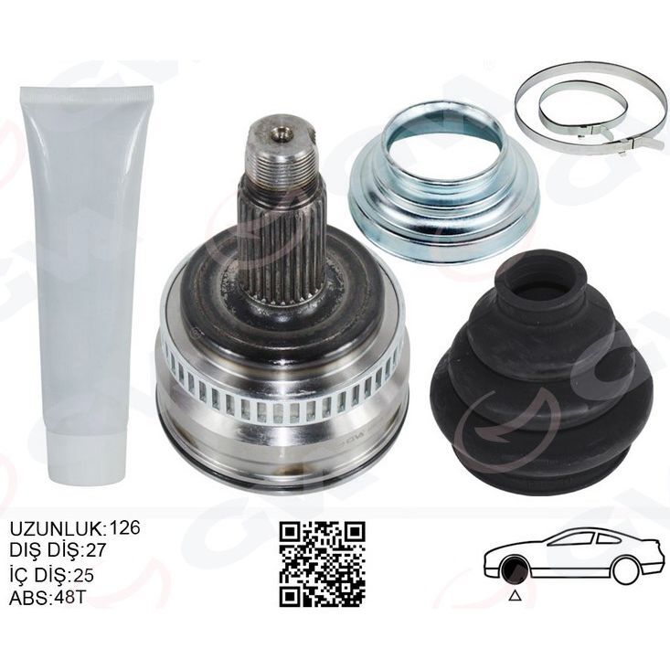 GVA AKS KAFASI DIŞ SAĞ/SOL BMW E81 E87 E90 E91 E92 Z4 E89 126MM (33217547075)