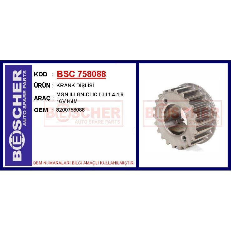 BESCHER KRANK DİŞLİSİ MGN II-LGN-CLIO II-III 1.4-1.6 16V K4M (8200758088)
