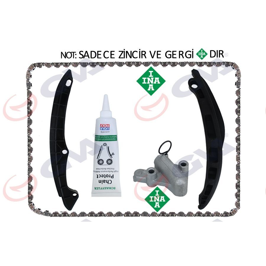 GVA EKSANTRİK ZİNCİR SETİ GOLF5/6-JETTA-PASSAT-SCIROCCO-A3-LEON 1.6 FSI BLF - 1.4 TSI CAXA-BMY-BLG (03C109158A)