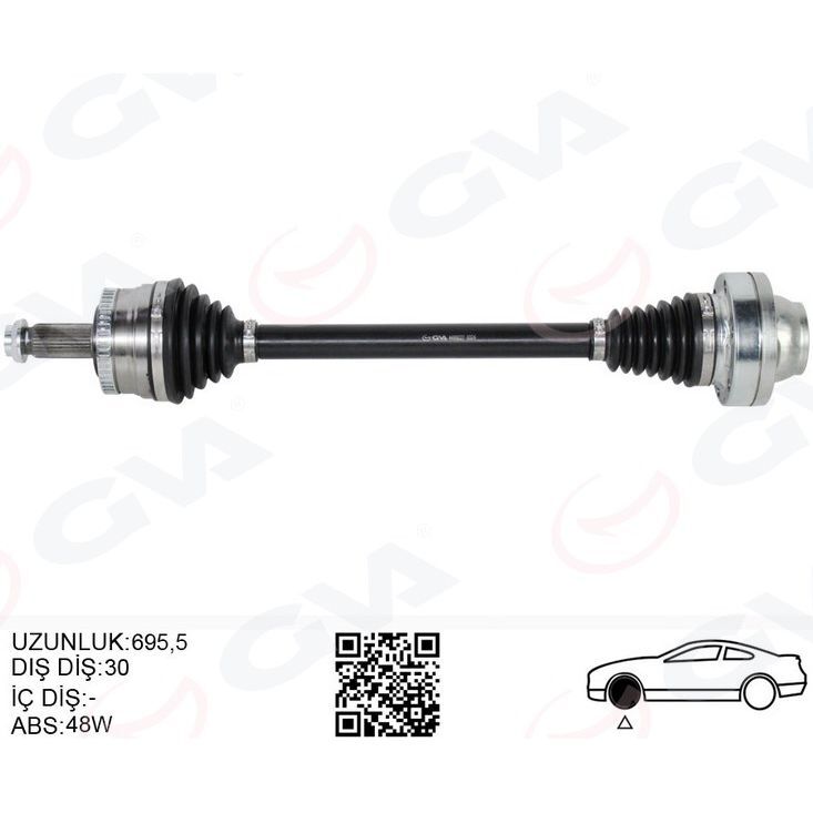 GVA KOMPLE AKS ARKA SAĞ/SOL RANGE ROVER 3 VOGUE L322 02>12 692MM (IED000081)