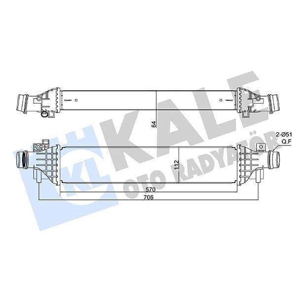 KALE RADYATOR İNTERCOOLER AL/PL/BRZ CHEVROLET TRAX-OPEL MOKKA-VAUXHALL MOKKA (1302263)