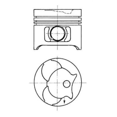 KOLBENSCHMIDT PISTON M601 89.00 M602 M603 26 PIM (87.70456)