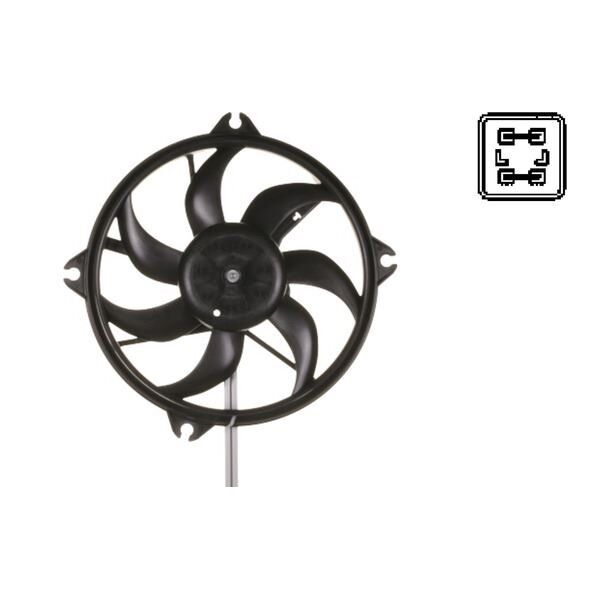 MAHLE FAN MOTORU ÇERÇEVELİ PARTNER II-BERLINGO III-XSARA PICASSO 1.6HDI 460W-385MM (1253.C8)