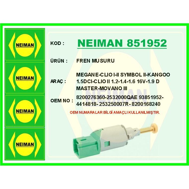 BESCHER FREN MUSURU MEGANE-CLIO I-II SYMBOL II-KANGOO 1.5DCI-CLIO II 1.2-1.4-1.6 16V-1.9 D MASTER-MOVANO III (2532000QAE93851952)