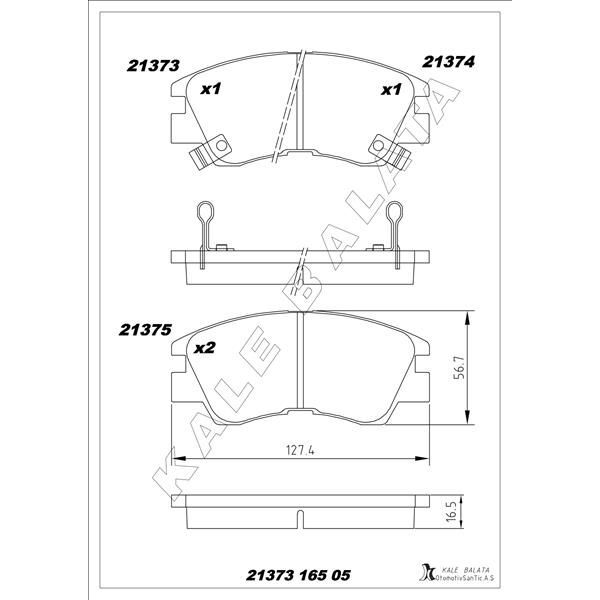 KALE BALATA BALATA ÖN COLT-DELICA III-L200 II-L300 III-PAJERO-MONTERO-VALLEY 86-90 (MB500812)
