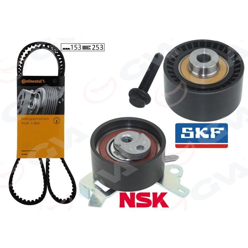 GVA EKSANTRİK GERGİ KİTİ 153X254 P206-307-406-407-807-C4-C5-C8-JUMPY-XSARA 1.8 16V-2.0 16V K015528XS (0831.65)