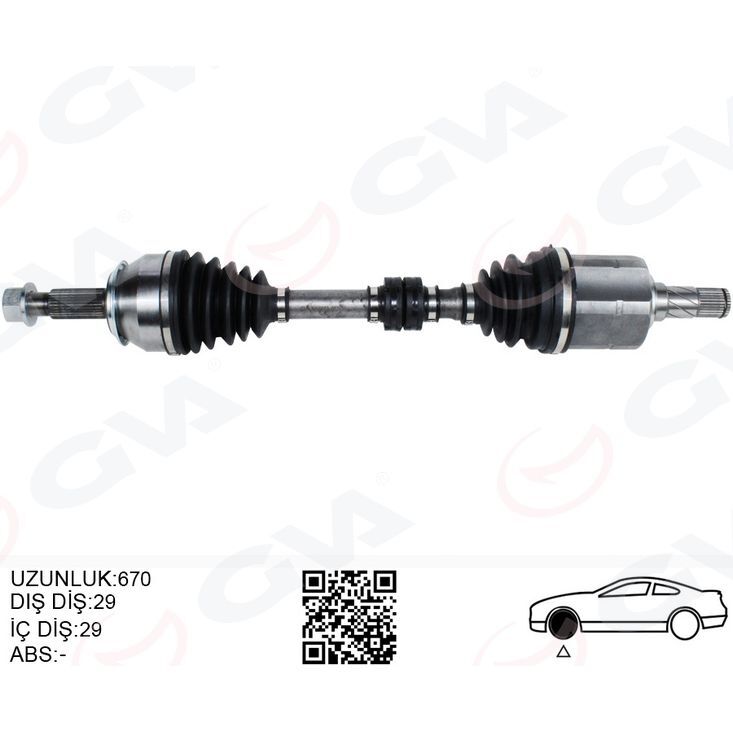 GVA KOMPLE AKS SOL NISSAN QASHQAI 1.6L DCI R9M DIZEL J11 13-> OTOMATİK VİTES (391014EB2A)
