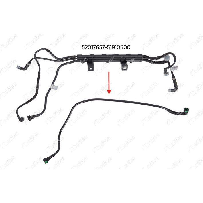 NIFEA YAKIT BORUSU BRAKET HARİÇ EURO 5 DOBLO 1.3 D MULTIJET 13 > (51910500)