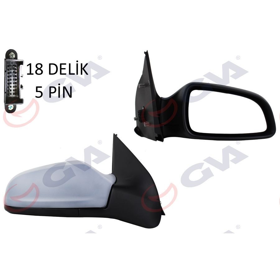 GVA DIŞ DİKİZ AYNASI SAĞ ASTRA H 04> ELEKTRİKLİ ISITMALI ASTARLI KONVEKS 5 FİŞ VM-968EHPR 13312981 (6207118)