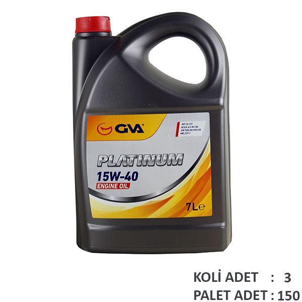 GVA MOTOR YAĞI 15W40 7 LT PLATINUM MİNERAL API SL/CF (15W40)