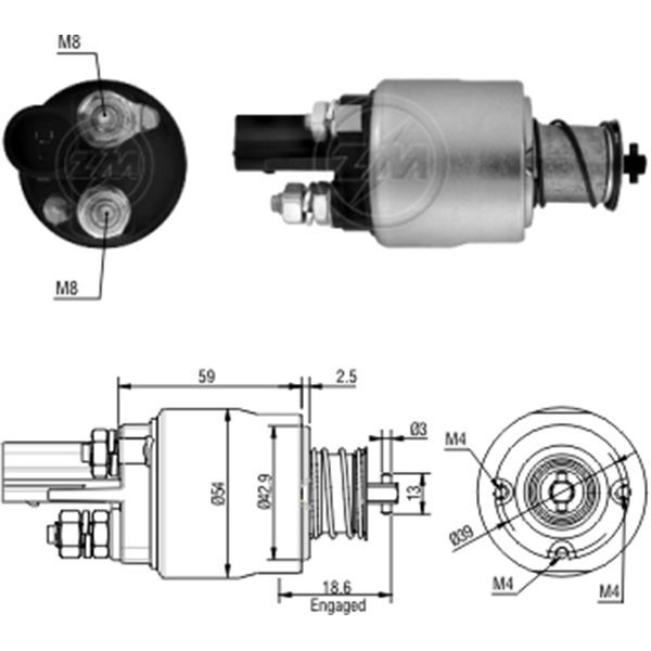 ZM 12V AUDI A1-A3-TT-SEAT ALTEA-CORDOBA-IBIZA-LEON-TOLEDO-SKODA FABIA-OCTAVIA-ROOMSTER-SUPERB-YETI- VW GOLF-JETTA-PASSAT-POLO-SCIROCCO-TIGUAN-TOURAN SVA-1498 (1498)