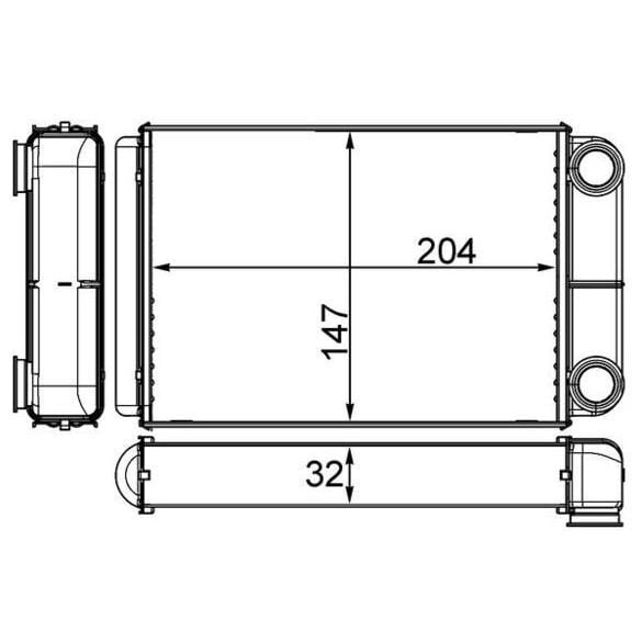 MAHLE KALORİFER RADYATÖRÜ OPEL ASTRA J ASTRA J GTC 10 ASTRA K-ZAFIRA TOURER C 15 (13287939)