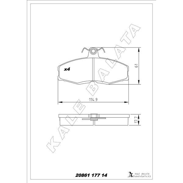 KALE BALATA BALATA ÖN SIERRA HB-SW 82-87 (5018981)