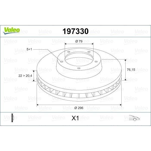 VALEO FREN DISKI ON BMW E39 96 03 1 DELIK (34116767061)