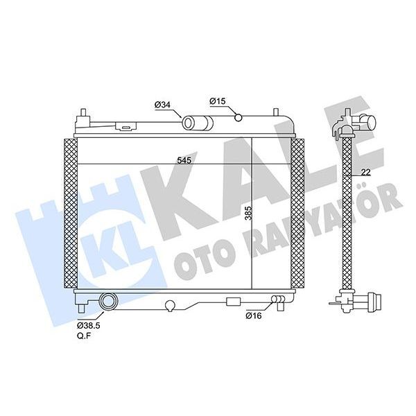 KALE RADYATOR SU RADYATÖRÜ FIESTA-ECOSPORT 17> 1.0 ECOBOST GN118005CB-GN118005CC-GN118005CD (GN118005CB)