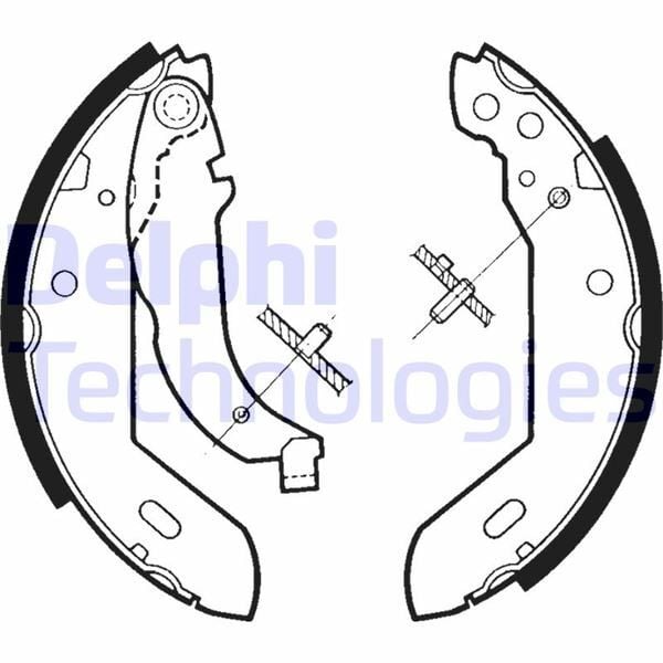 DELPHI FREN PABUCU ARKA CITROEN XSARA. ZX / PEUGEOT 205. 205 VAN. 306. 306 VAN. 309 03/83>