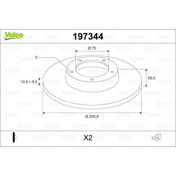 VALEO FREN DISKI ARKA BMW E81 E87 E90 (34216855002)
