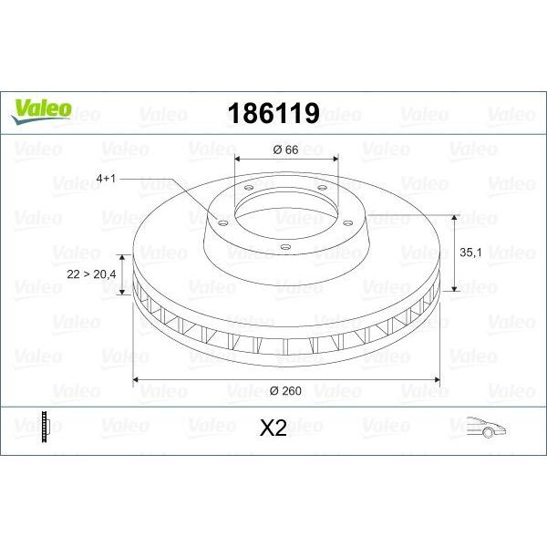 VALEO FREN DISKI ON BMW E30 (34111160915)