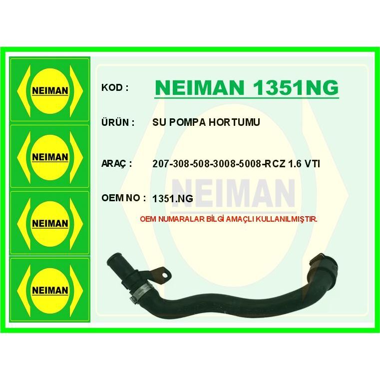 BESCHER SU POMPA HORTUMU 207-308-508-3008-5008-RCZ 1.6 VTI (1351.NG)