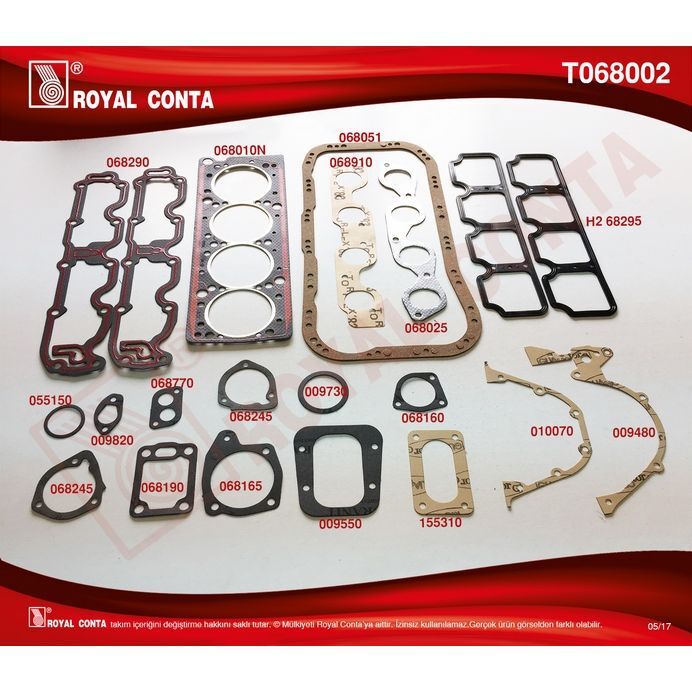 ROYAL MOTOR TAKIM CONTA KEÇESİZ TMPR 2.0 159 A5.046 - 159 A6.046 (5893330)